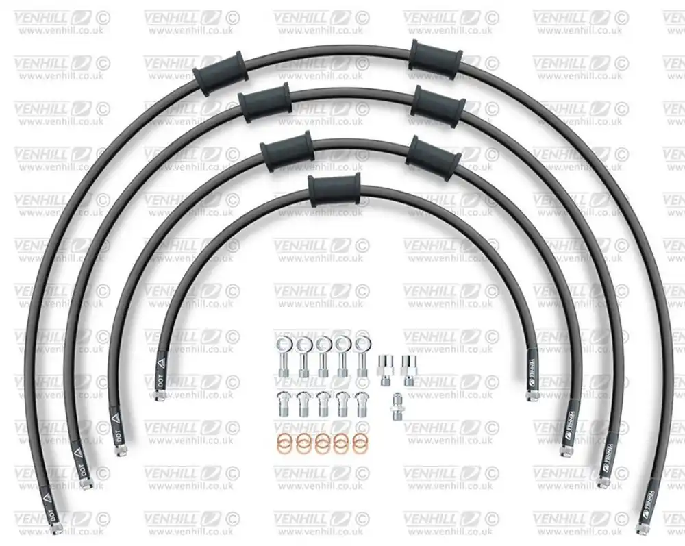 STANDARD Hadice přední brzdy sada Venhill POWERHOSEPLUS SUZ-5004F-BK (4 hadice v sadě) černé hadice, chromové koncovky Nejlepší Cena