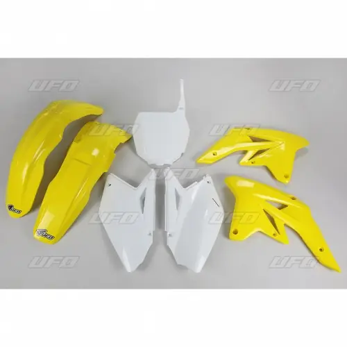 UFO PLASTOVÁ SADA SUZUKI RMZ 250 '07-'09 BARVA OEM (BÍLÁ/ŽLUTÁ - S BÍLÝM ŠTÍTKEM PRO STARTOVNÍ ČÍSLA) (SU407E999) Nejlepší Cena
