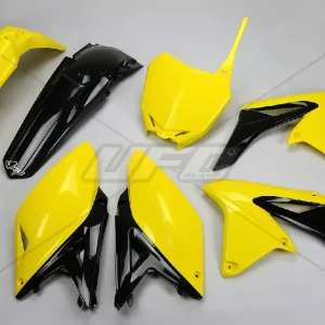Novinka UFO PLASTOVÁ SADA SUZUKI RMZ 250 '10-'18 BARVA OEM '14-'16 (ŽLUTÁ/ČERNÁ) (SU416E999)