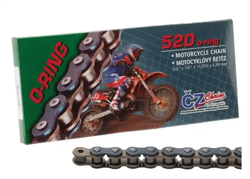 Časově Omezené CZ HNACÍ ŘETĚZ 520 ORM (118 ČLÁNKŮ) O-KROUŽEK DO 450 CCM (34,0 KN) + SPOJOVACÍ MATERIÁL