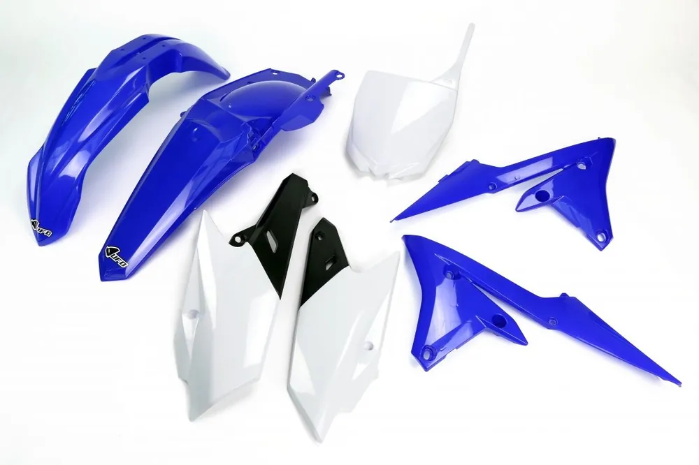 PLASTOVÁ SADA UFO YAMAHA YZF 250 '14-'18, 450 '14-'17 BARVA OEM '18 (MODRÁ/BÍLÁ/ČERNÁ) (YA318E999K) Nejlepší Cena