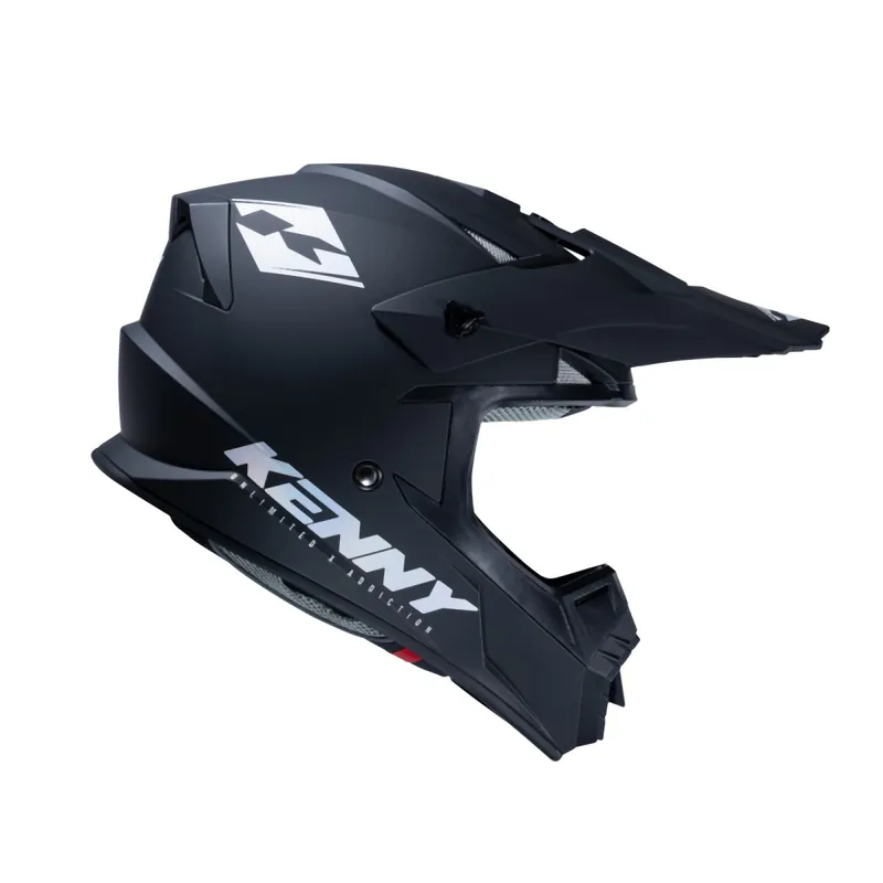 Výprodej KENNY RACING CROSS/ENDURO HELMA MODEL TRACK SOLID MATT BLACK HOLOGRAPHIC BARVA BLACK/GREY VELIKOST XXL ( 63 - 64 CM )