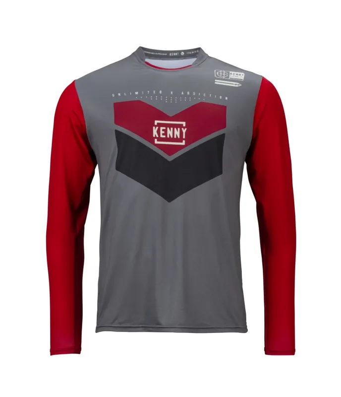 KENNY RACING MTB DRES MODEL PROLIGHT DARK RED BARVA ČERVENÁ/ŠEDÁ VELIKOST XL Značkový