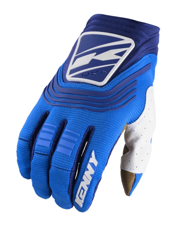 KENNY RACING RUKAVICE CROSS/ENDURO MODEL TITANIUM BLUE BARVA MODRÁ/BÍLÁ VELIKOST L Sleva