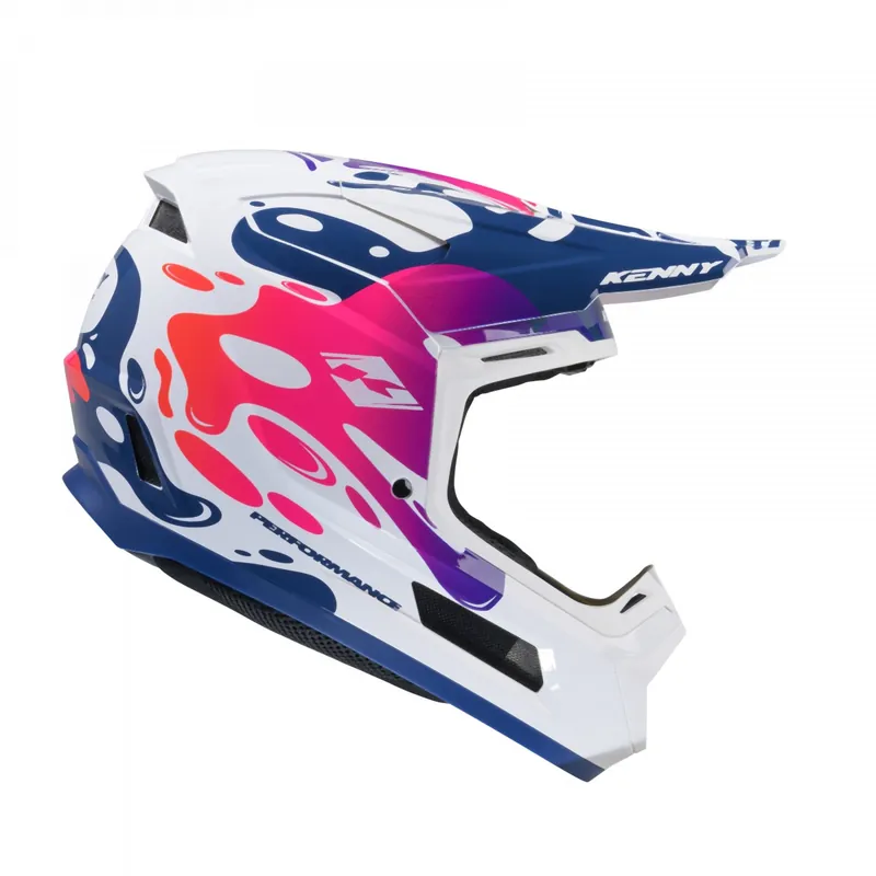 KENNY RACING CROSS/ENDURO HELMA MODEL PERFORMANCE ERT GRAPHIC FLUID BARVA BÍLÁ/MODRÁ/RŮŽOVÁ VELIKOST XXL ( 63 - 64 CM ) Víkendová Akce