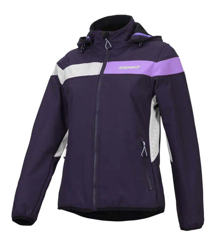 KENNY RACING BUNDA DO DEŠTĚ SOFTSHELL MODEL WOMAN BARVA MODRÁ/BÍLÁ/FIALOVÁ VELIKOST S Horká Nabídka