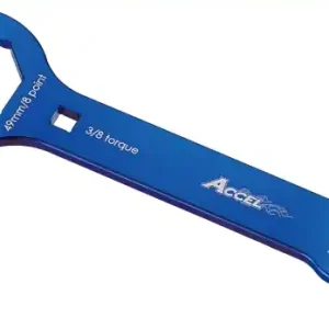 ACCEL KAYABA SERVISNÍ KLÍČ NA PŘEDNÍ ODPRUŽENÍ (KYB) DVOUKOMOROVÝ OLEJOVÝ A VZDUCHOVÝ 48U/48PSF,PSF2 PRO VYŠROUBOVÁNÍ 49MM HORNÍ OSMIHRANNÉ MATICE HONDA, KAWASAKI, SUZUKI, YAMAHA, HUSQVARNA ČERNÝ (FCW02) (FCW-02) Nejlepší Volba