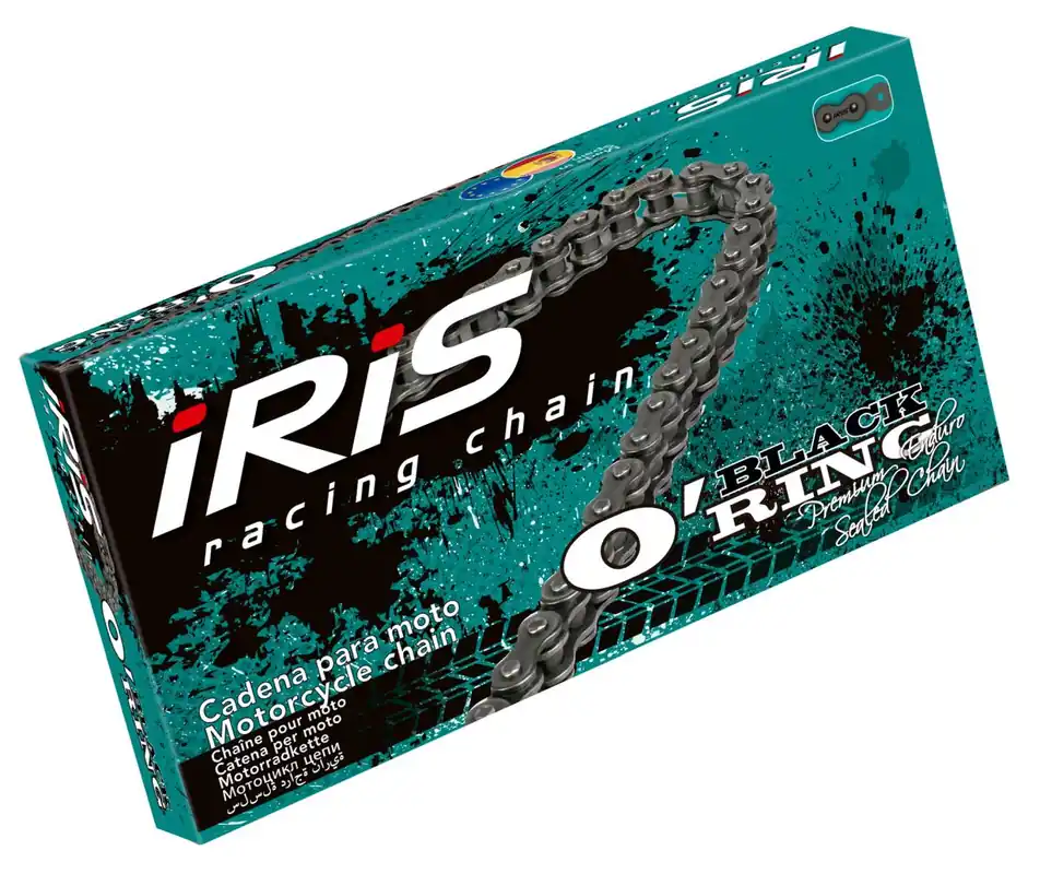 IRIS DRIVE CHAIN 525 OR-112 (112 ČLÁNKŮ) O-KROUŽEK (OTEVŘENÝ + VÍČKO) BARVA ČERNÁ (DO 750CCM) (37,0KN) Nejlepší Volba