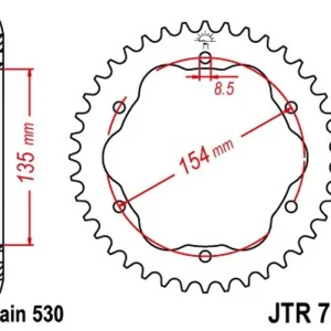 Top Prodej Řetězová rozeta JT JTR 763-40 40 zubů, 530