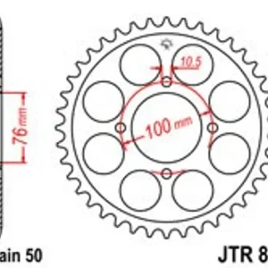Expresní Doručení Řetězová rozeta JT JTR 824-46 46 zubů, 530