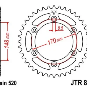 Akční Cena Řetězová rozeta JT JTR 828-47 47 zubů, 520