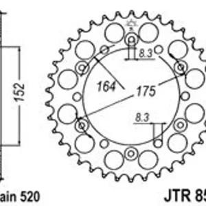 Víkendová Akce Řetězová rozeta JT JTR 853-40 40 zubů, 520