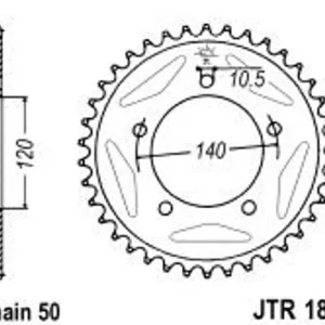Ihned K Objednání Řetězová rozeta JT JTR 1800-45 45 zubů, 530