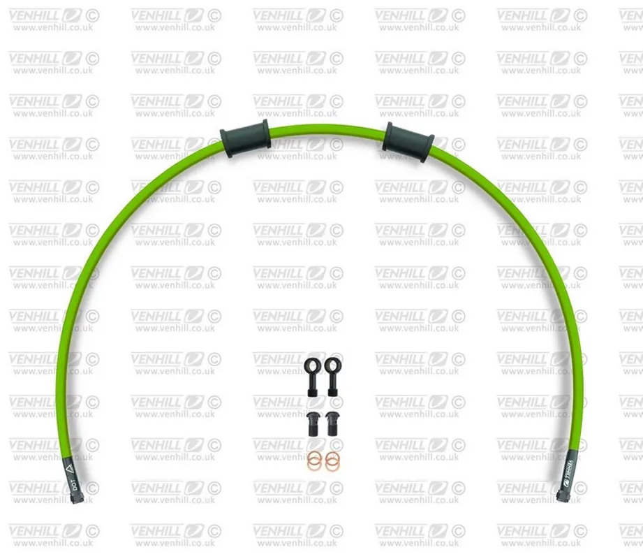 Zlevněný Hadice zadní brzdy Venhill POWERHOSEPLUS DUC-6002RB-GR (1 hadice v sadě) zelené hadice, černé koncovky
