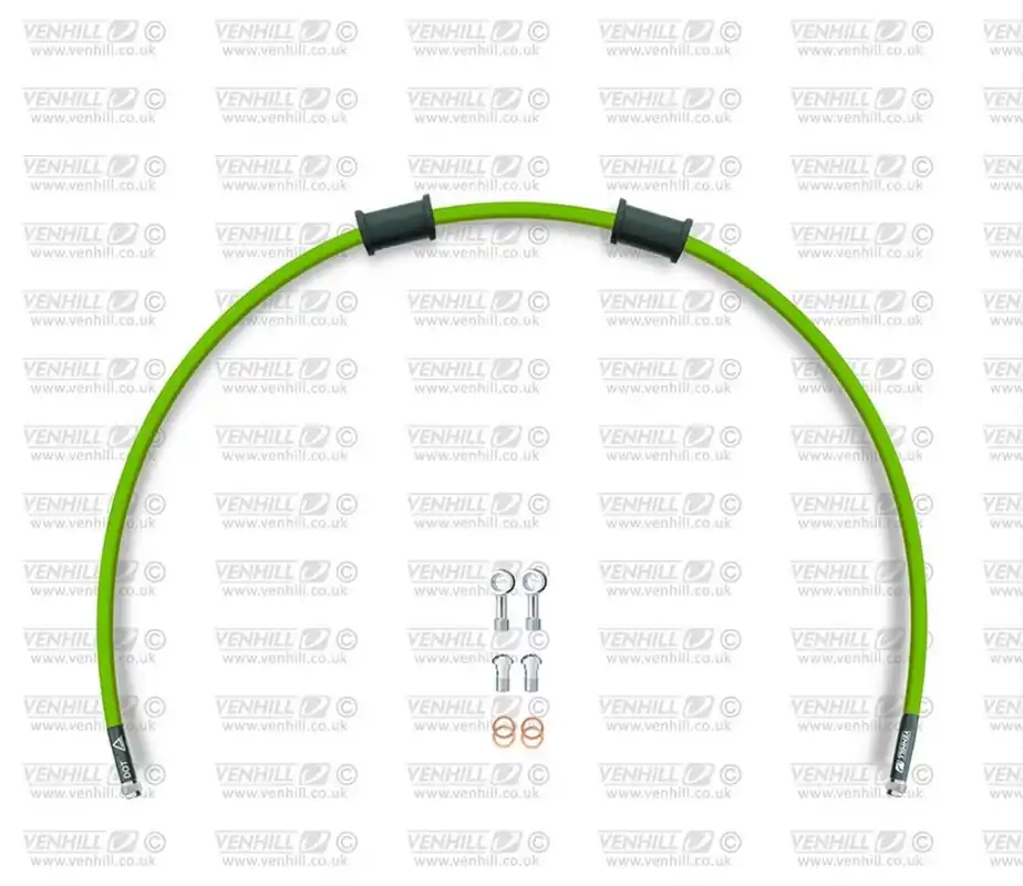 Finální Výprodej Hadice zadní brzdy Venhill POWERHOSEPLUS SUZ-4011R-GR (1 hadice v sadě) zelené hadice, chromové koncovky