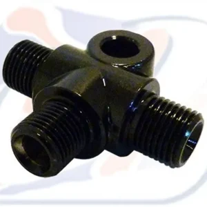 Značkový T-spojka brzdové hadice Venhill POWERHOSEPLUS 776/3/BLACK 1/8th BSP 'T' PIECE M6 mounting hole (black)
