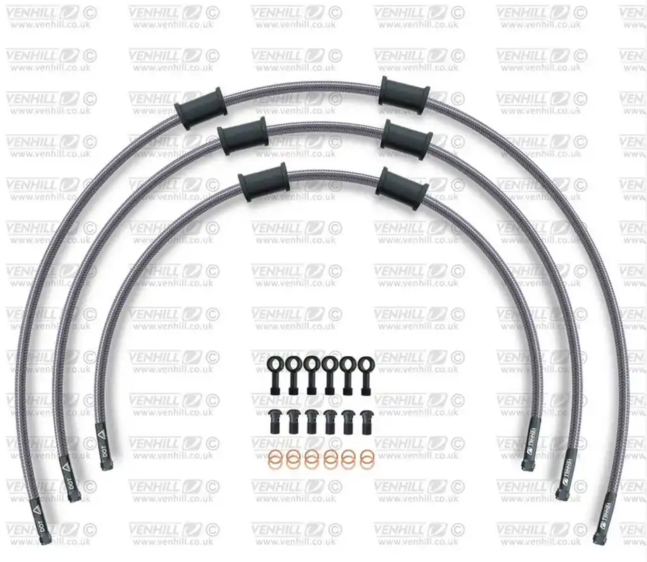 STANDARD Hadice přední brzdy sada Venhill POWERHOSEPLUS HON-6045FB (3 hadice v sadě) průhledné hadice, černé koncovky Cenově Výhodný