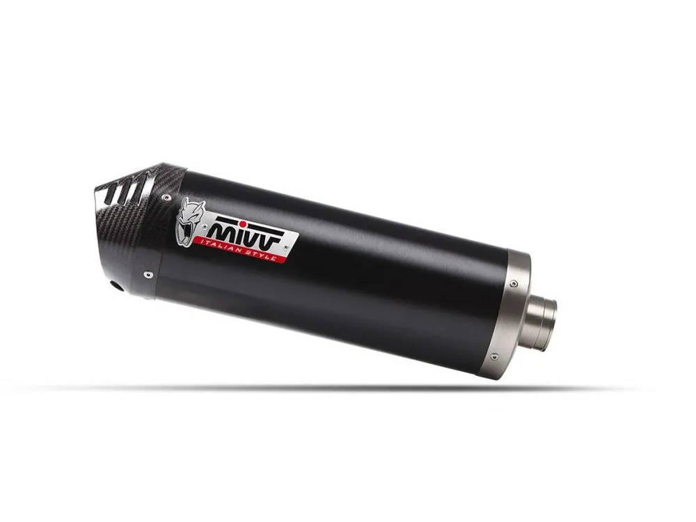 Levný Koncovka výfuku MIVV OVAL H.086.LZC Černý s uhlíkovou koncovkou