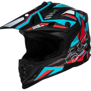 Zlevněný Motokrosová přilba iXS iXS363 2.0 X12045 matná černá-petrolejová-červená XL
