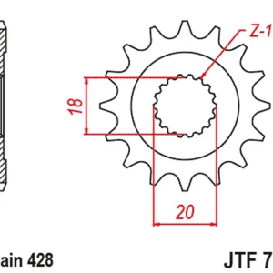 Řetězové kolečko JT JTF 785-13 13 zubů, 428 Časově Omezené