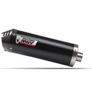 Výprodej Koncovka výfuku MIVV OVAL E.012.LVC Černý s uhlíkovou koncovkou