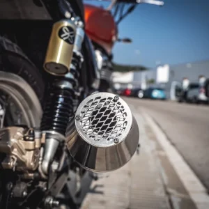 Autentický Univerzální koncovka výfuku GPR ULTRACONE CAFÉ RACER CAFE.14.ULTRA Broušená nerezová ocel bez propojovací trubky